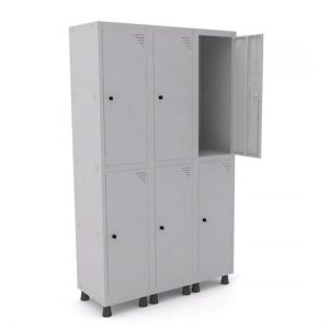 Roupeiro Aço Pandin 06 Portas Grandes, Mod: GRP 503/6 DI
