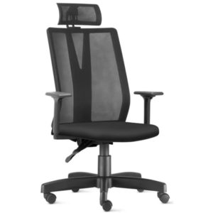 Cadeira Presidente Frisokar Tela/Estofado, Mod: Addit Alto