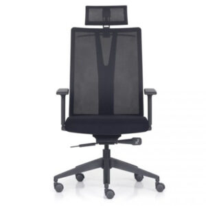 Cadeira Presidente Frisokar Tela/Estofado, Mod: Addit Alto