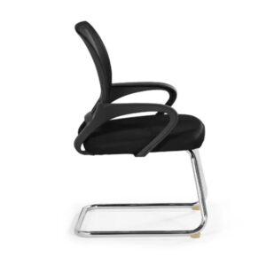 Cadeira Fixa Tela/Estofada Pé em “S” Executiva, Mod: Office Visitante
